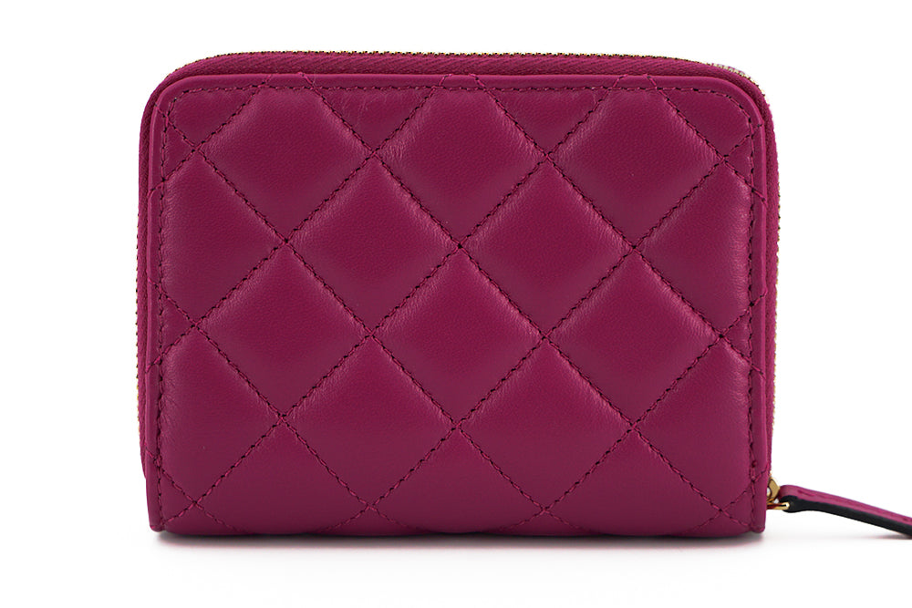Elegant Purple Quilted Leather Wallet - ventzia