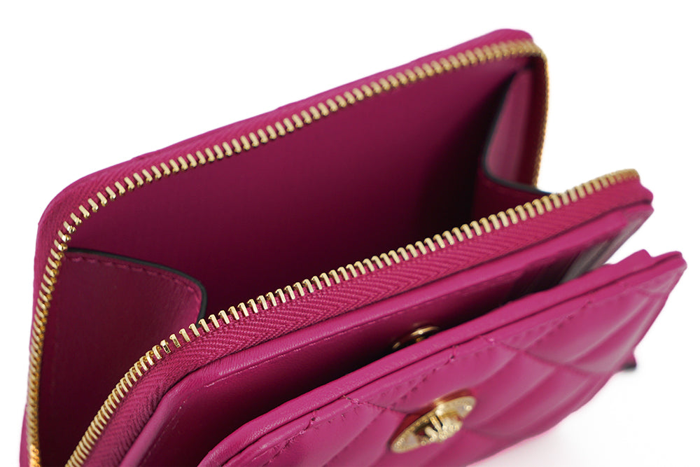 Elegant Purple Quilted Leather Wallet - ventzia