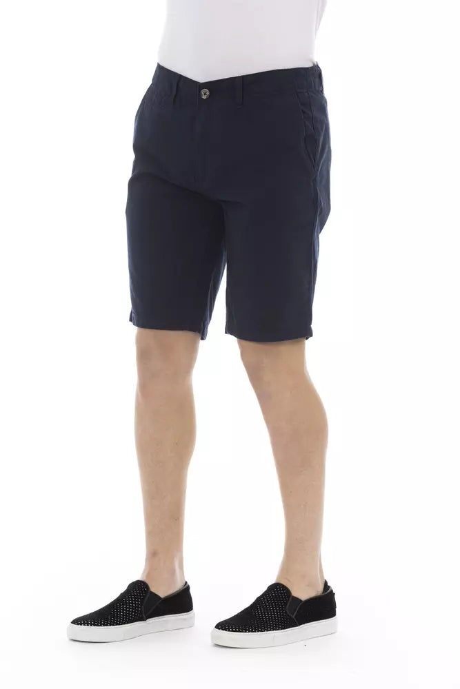 Blue Cotton Men's Bermuda Short - ventzia