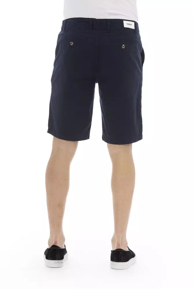 Blue Cotton Men's Bermuda Short - ventzia