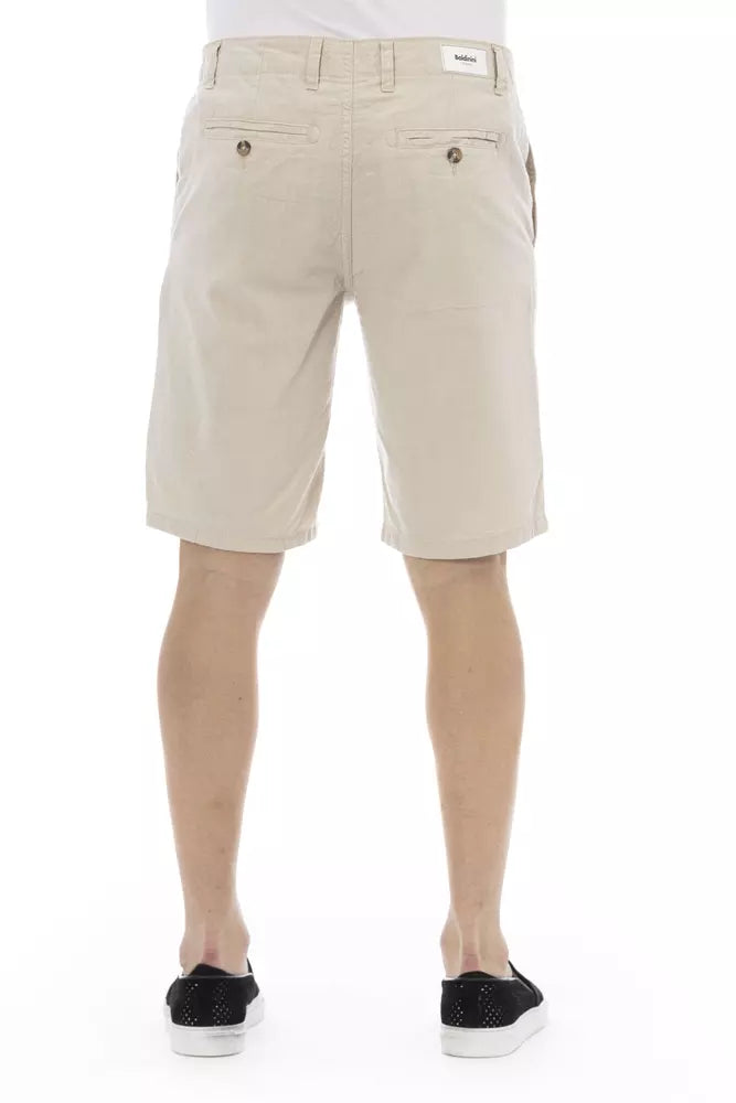 Beige Cotton Men Short - ventzia