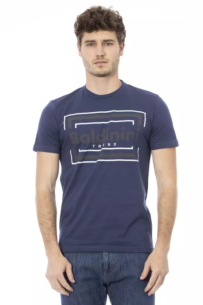 Blue Cotton Men T-Shirt - ventzia