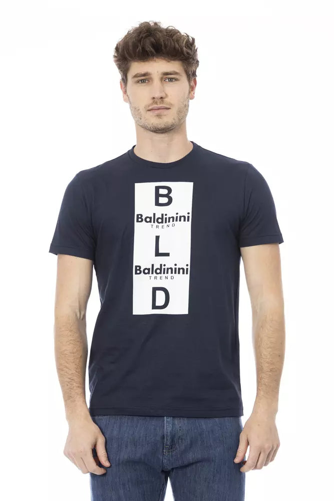 Blue Cotton Men T-Shirt - ventzia