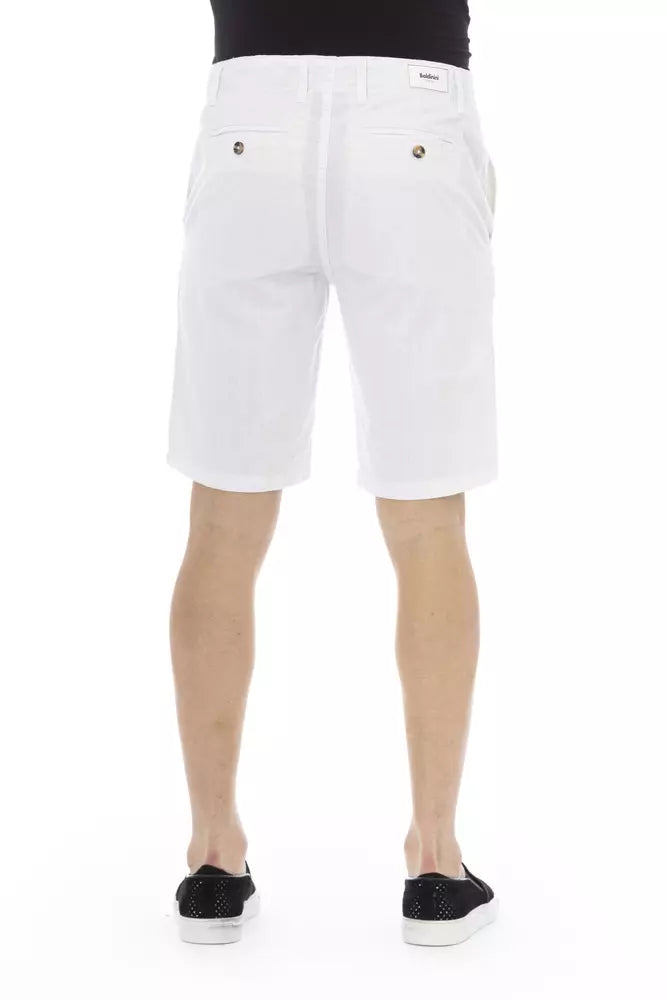 White Cotton Men's Bermuda Short - ventzia