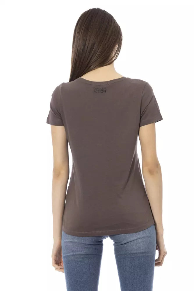 Brown Cotton Women Top - ventzia