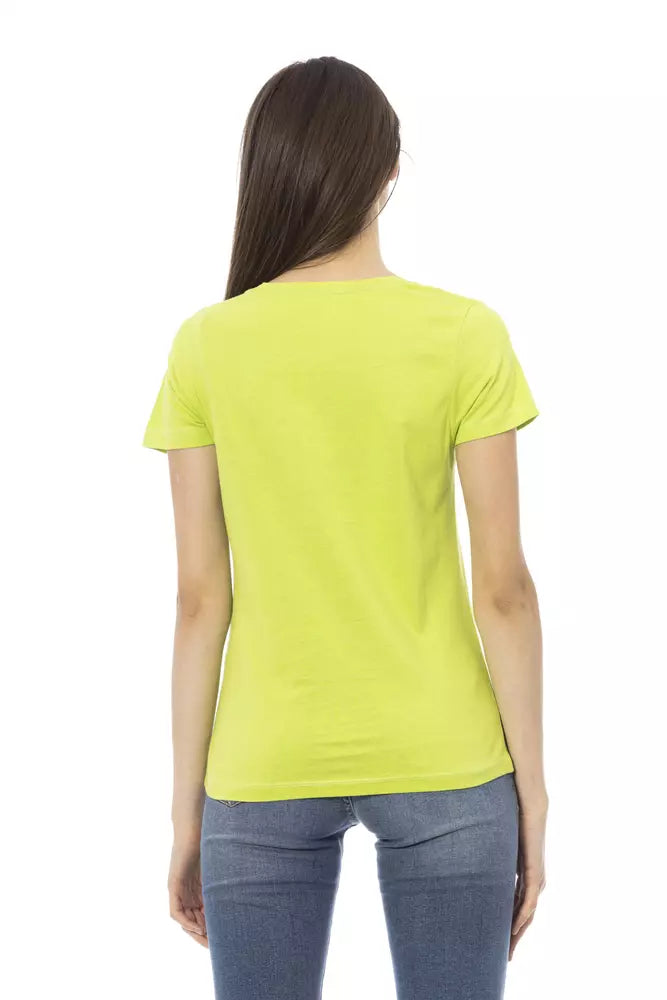 Green Cotton Women T-Shirt - ventzia