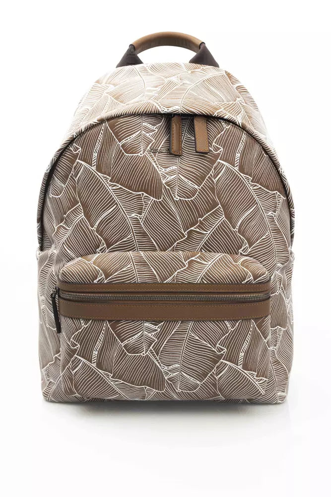 Brown Leather Men Backpack - ventzia