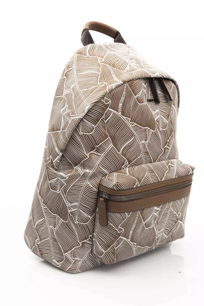 Brown Leather Men Backpack - ventzia