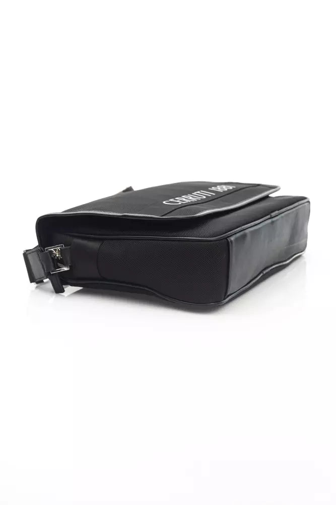 Black Nylon Women Crossbody Bag - ventzia