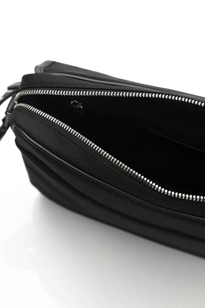 Black Nylon Women Crossbody Bag - ventzia