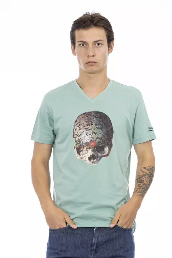 Green Cotton Men T-Shirt - ventzia
