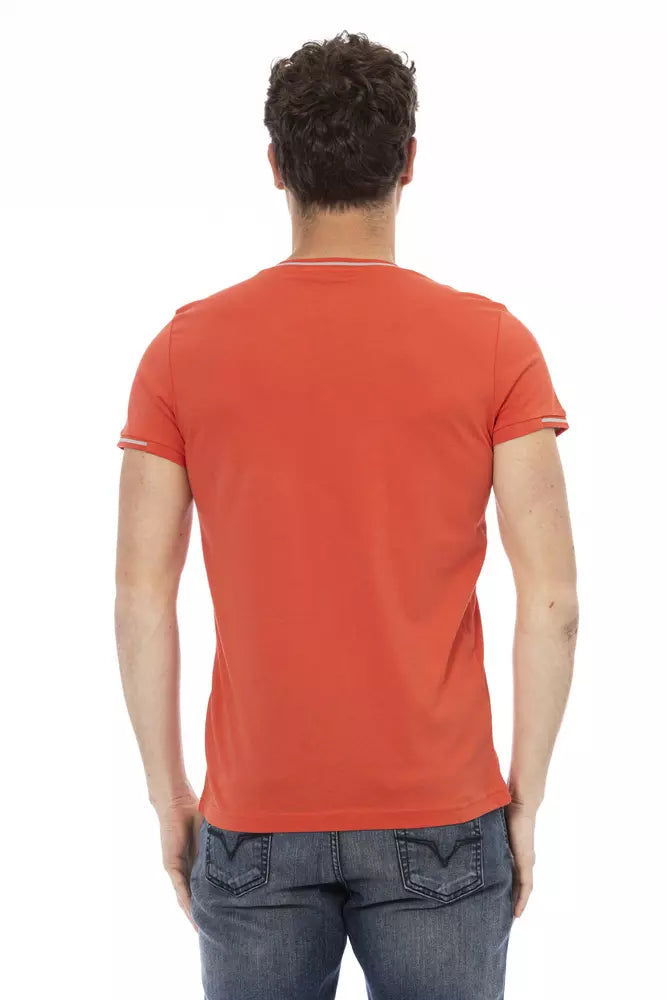 Orange Cotton Men T-Shirt - ventzia