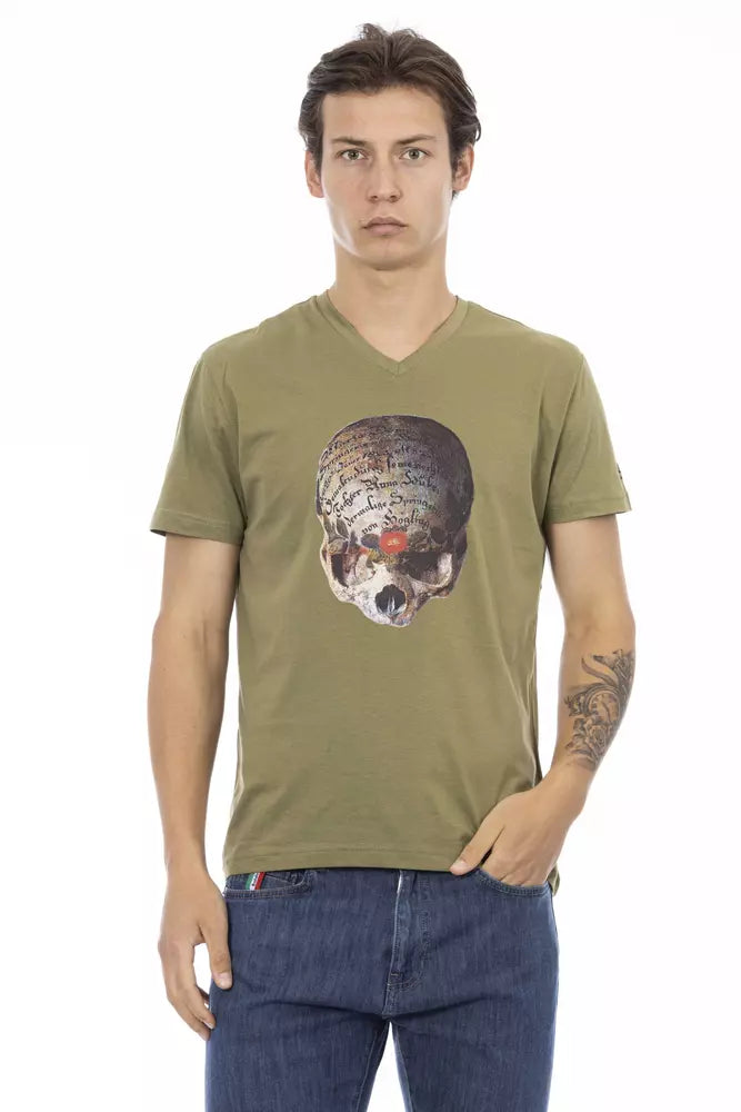 Green Cotton Men T-Shirt - ventzia