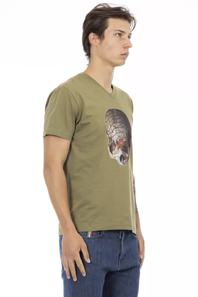 Green Cotton Men T-Shirt - ventzia