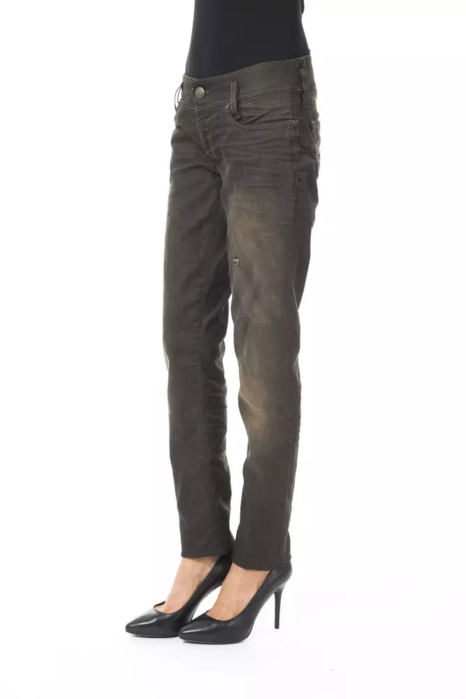 Black Cotton Women Jeans - ventzia