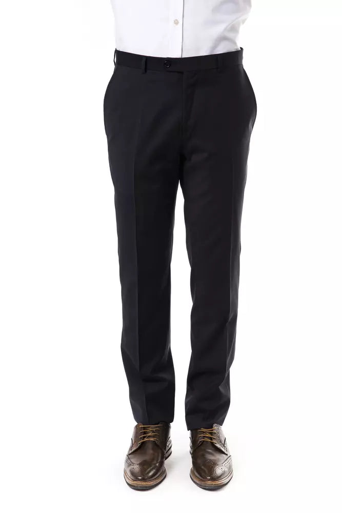 Gray Wool Men Pant - ventzia