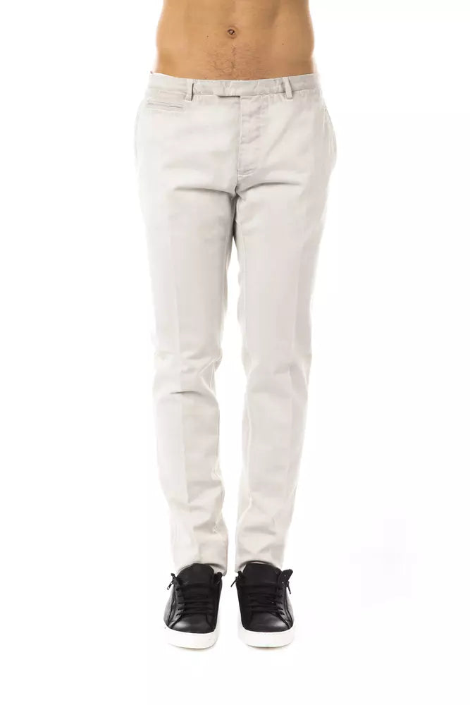 Gray Cotton Men's Casual Pant - ventzia