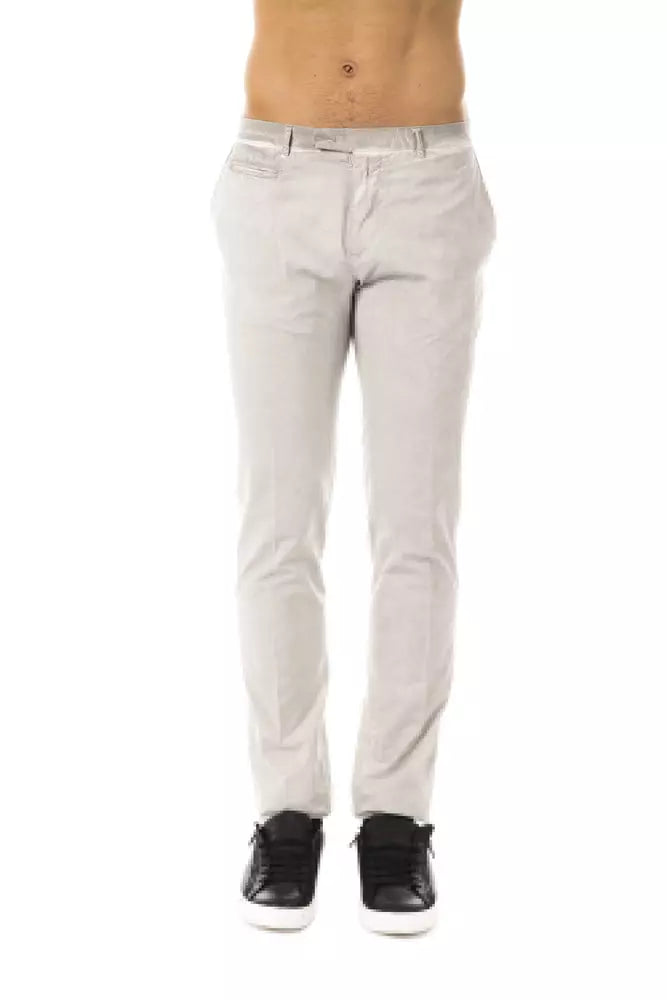 Gray Cotton Men Casual Pant - ventzia