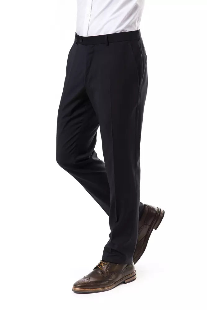 Gray Wool Men Pant - ventzia