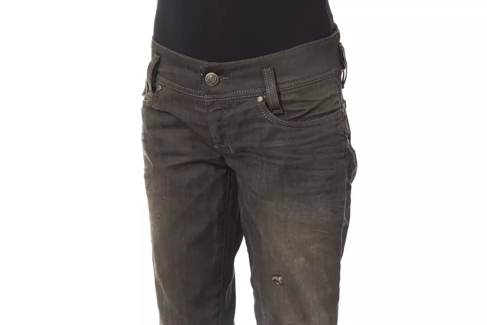 Black Cotton Women Jeans - ventzia