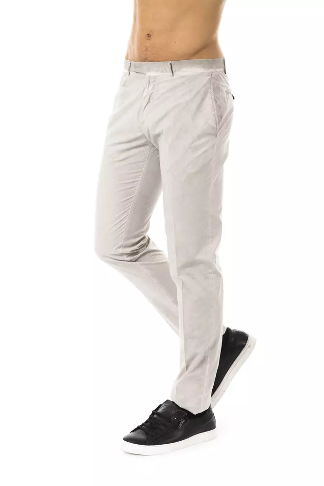 Gray Cotton Men Casual Pant - ventzia