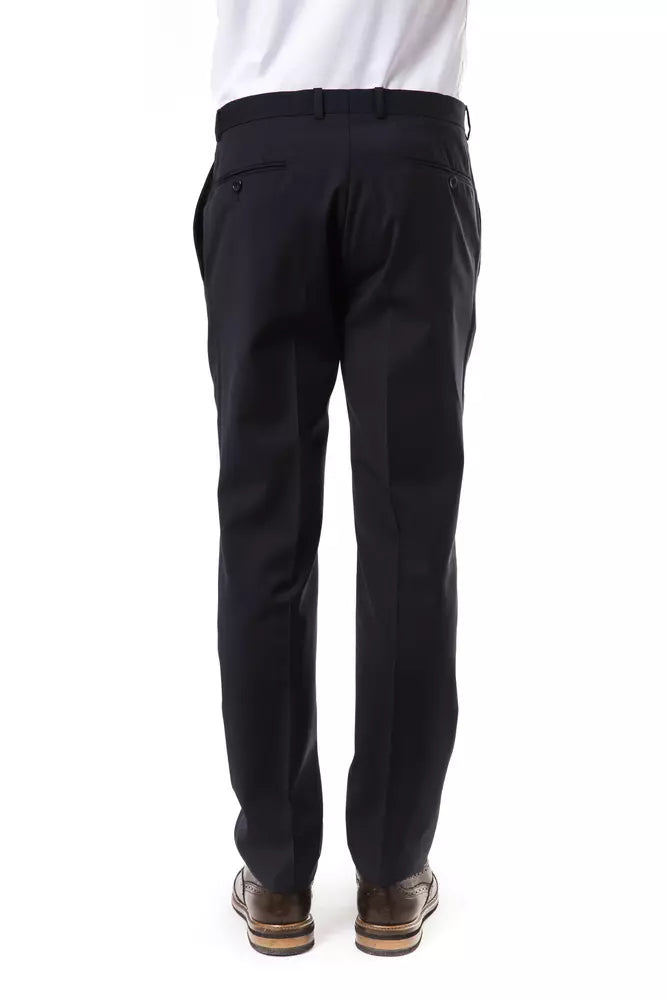 Gray Wool Men Pant - ventzia
