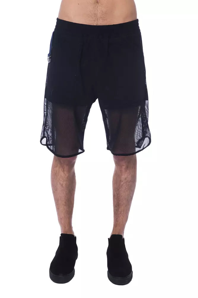 Black Polyester Men Short - ventzia