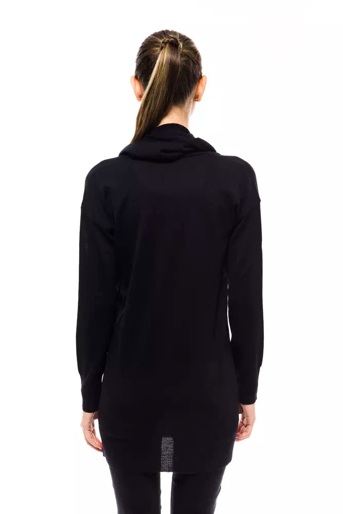 Blue Wool Women Sweater - ventzia