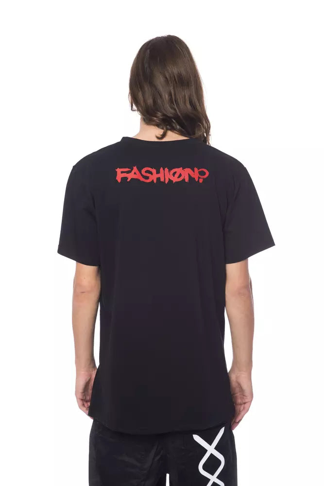 Black Cotton Men T-Shirt - ventzia