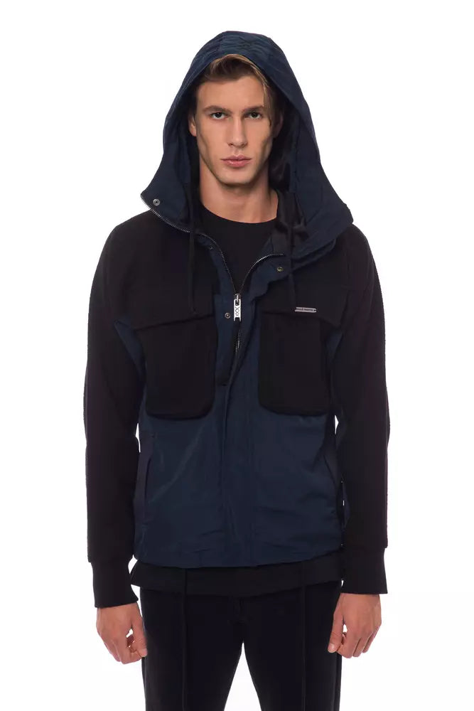 Black Wool Men's Hooded Jacket - ventzia
