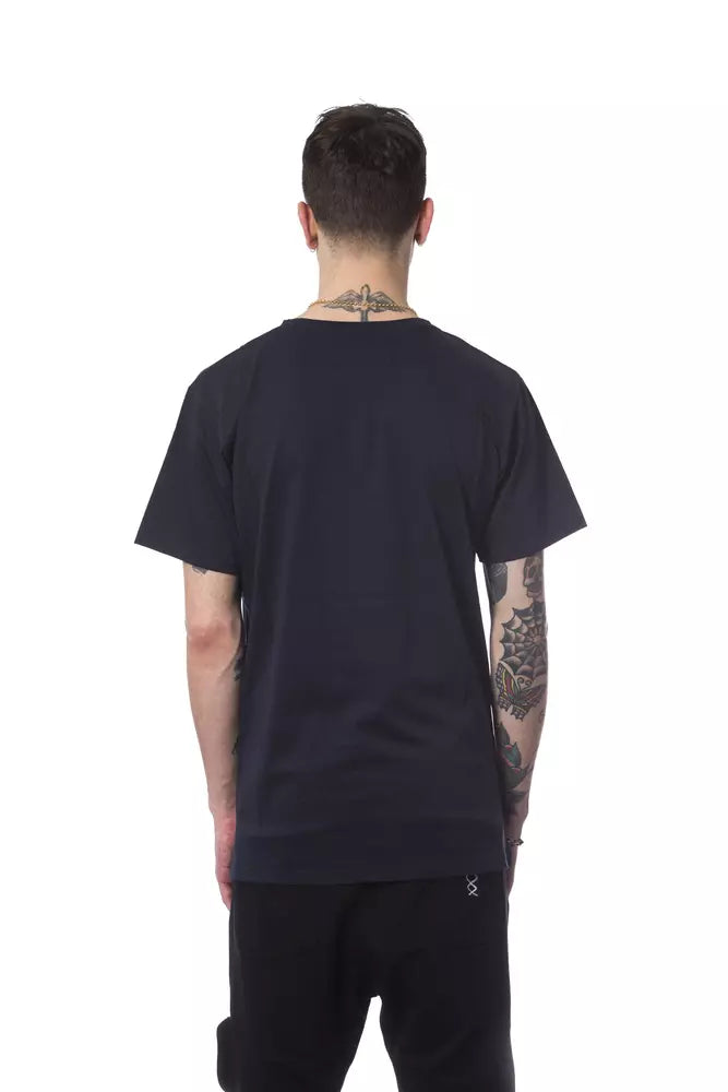 Blue Cotton Men T-Shirt - ventzia