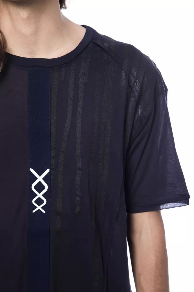Blue Cotton Men T-Shirt - ventzia