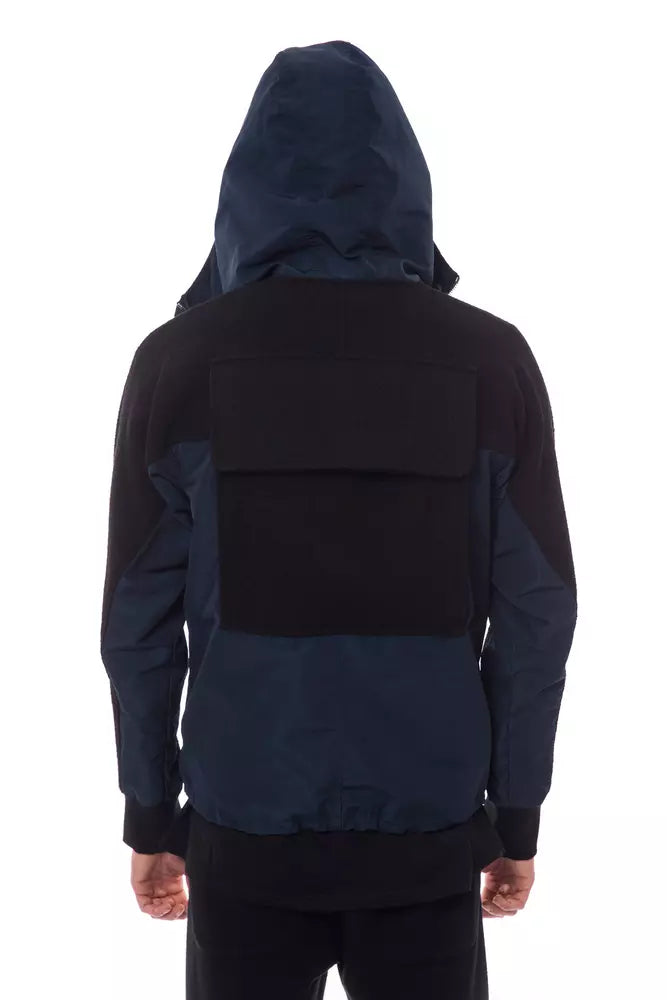 Black Wool Men's Hooded Jacket - ventzia