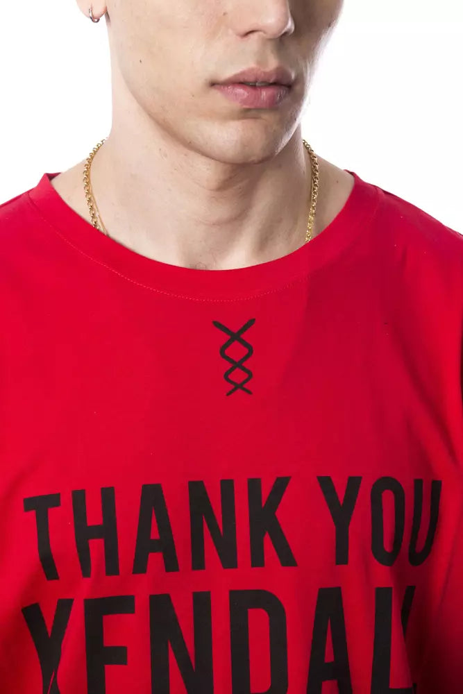 Red Cotton Men T-Shirt - ventzia