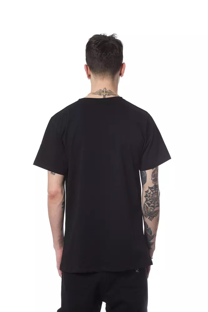 Black Cotton Men T-Shirt - ventzia