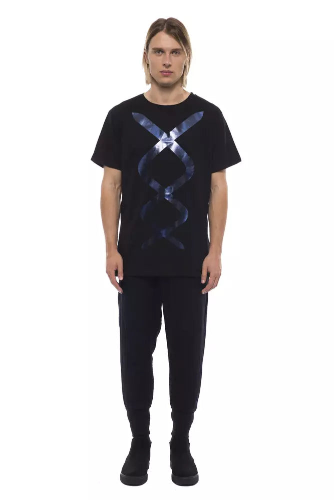 Black Cotton Men T-Shirt - ventzia