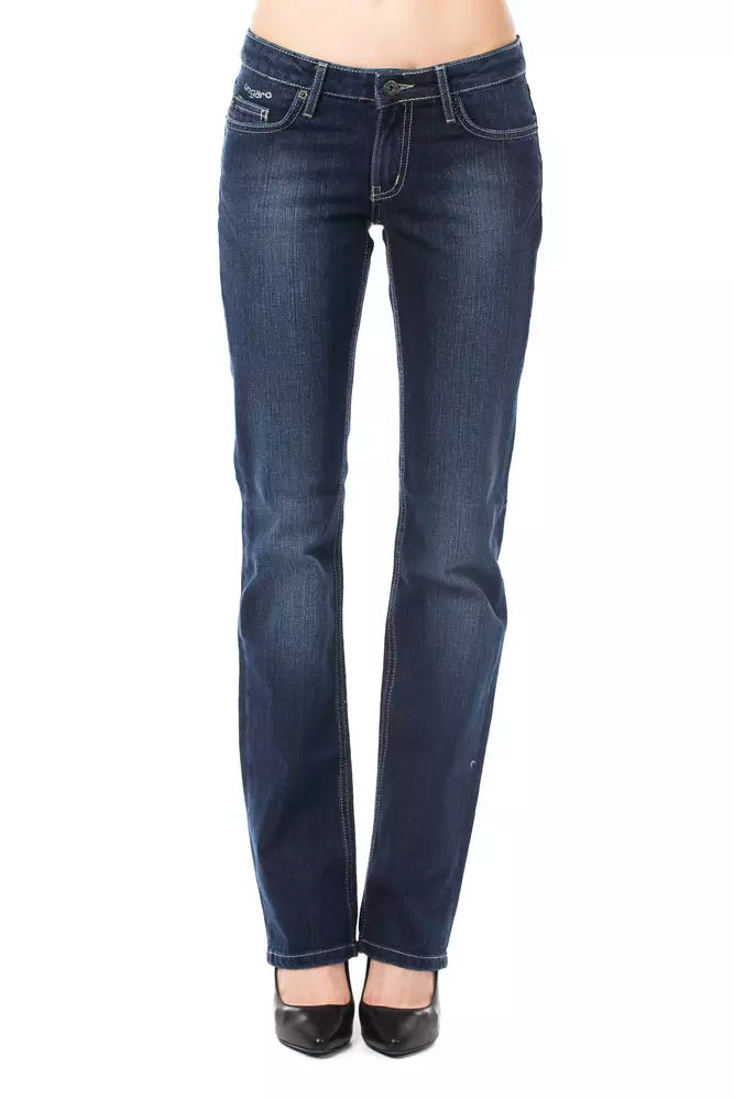 Blue Cotton Women Jeans - ventzia