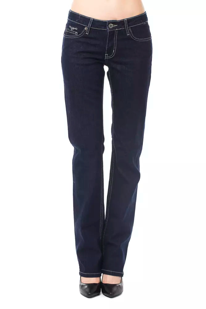 Blue Cotton Women Jeans - ventzia