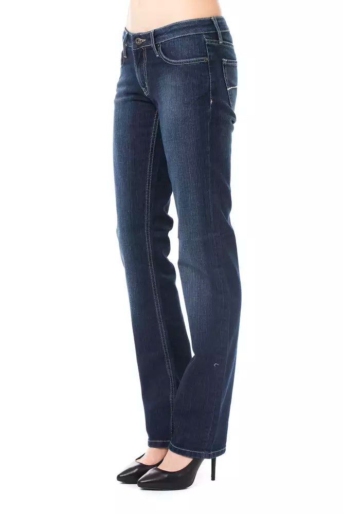 Blue Cotton Women Jeans - ventzia
