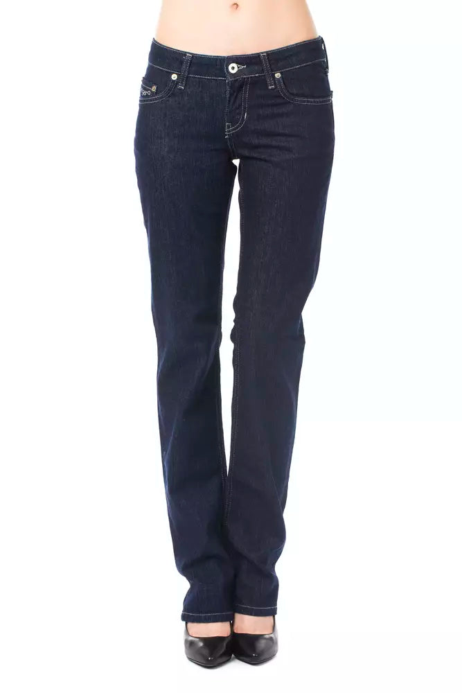 Blue Cotton Women Jeans - ventzia