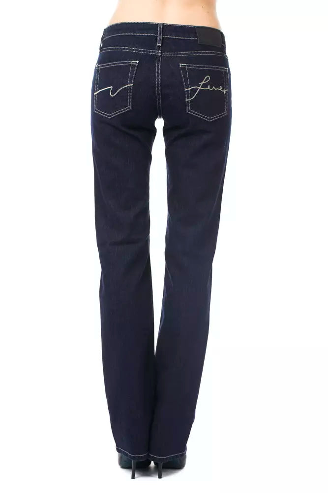 Blue Cotton Women Jeans - ventzia