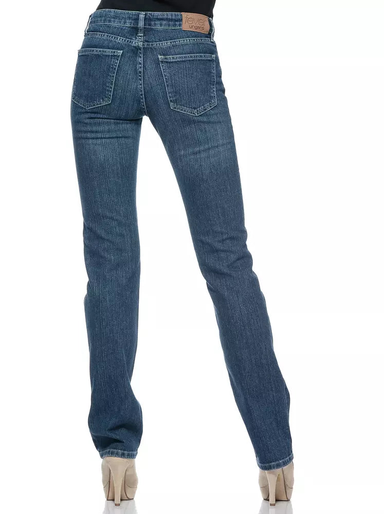 Blue Cotton Women Jeans - ventzia