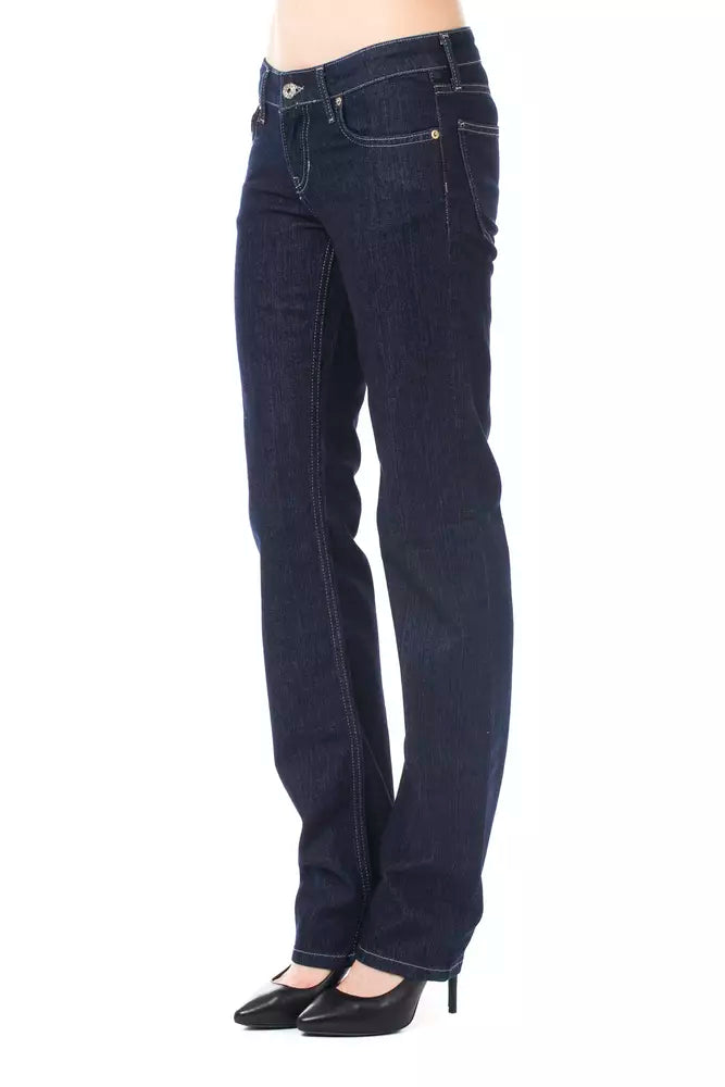 Blue Cotton Women Jeans - ventzia
