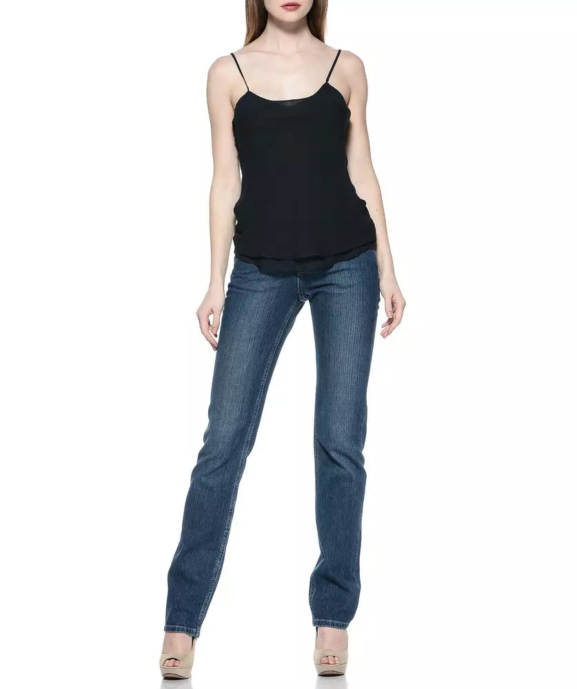 Blue Cotton Women Jeans - ventzia