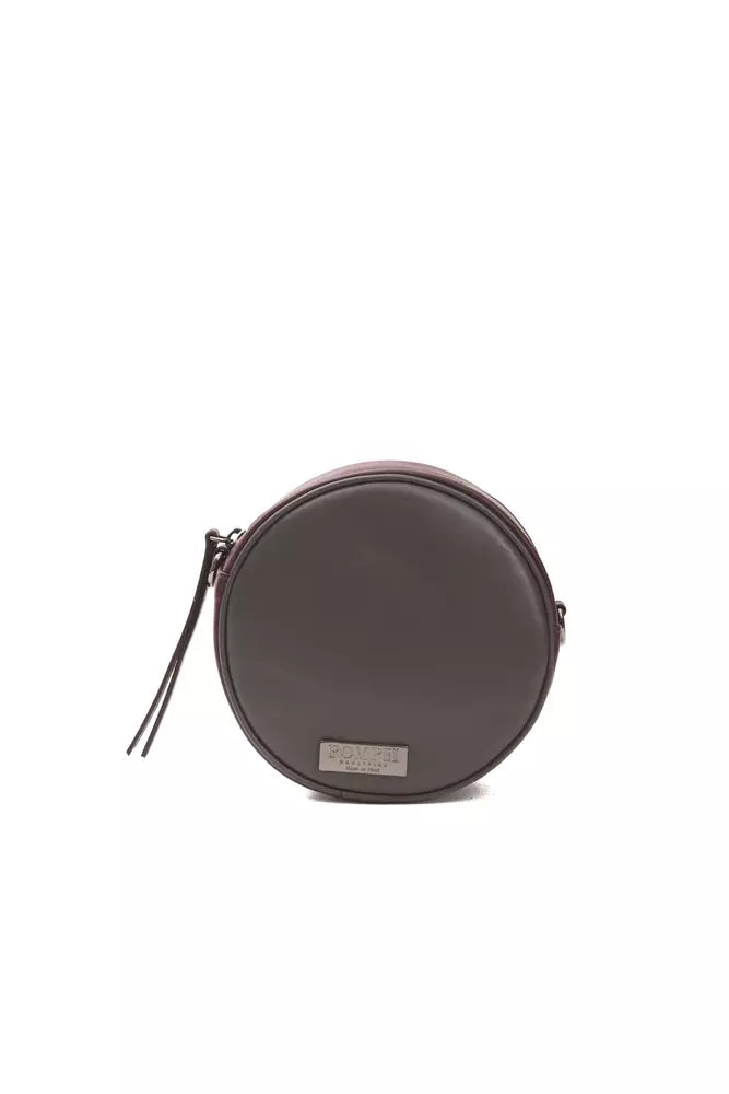 Chic Burgundy Small Oval Crossbody Bag - ventzia
