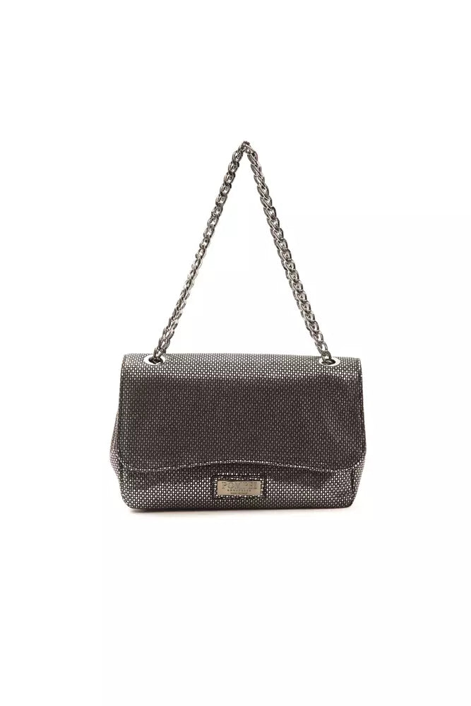 Gray Leather Women Crossbody - ventzia