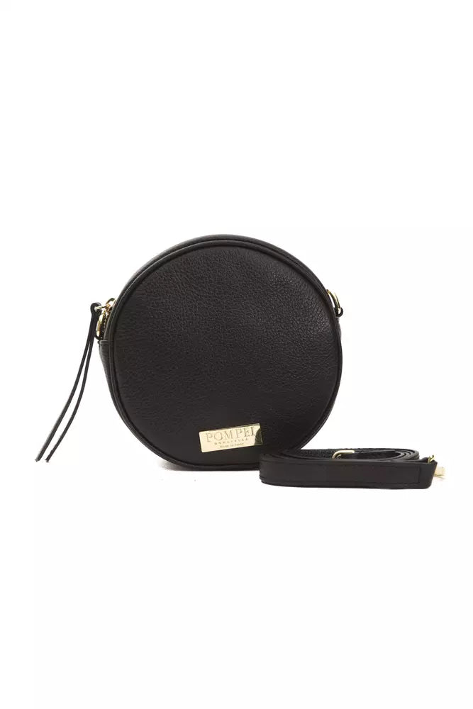 Black Leather Women Crossbody - ventzia