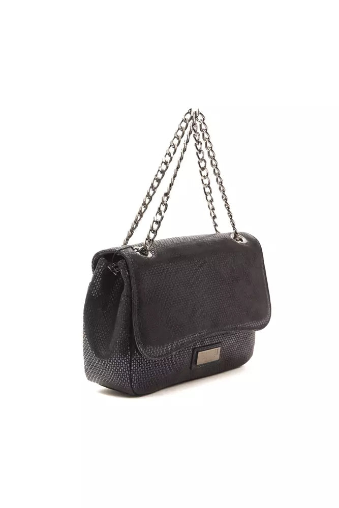 Blue Leather Women Crossbody Bag - ventzia