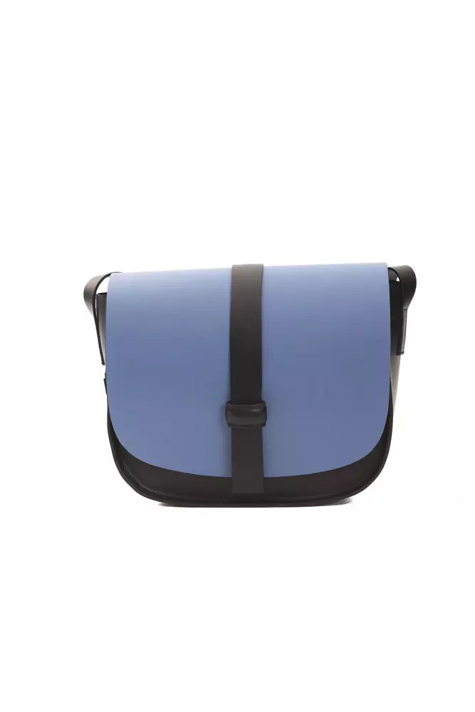 Blue Leather Women Crossbody Bag - ventzia