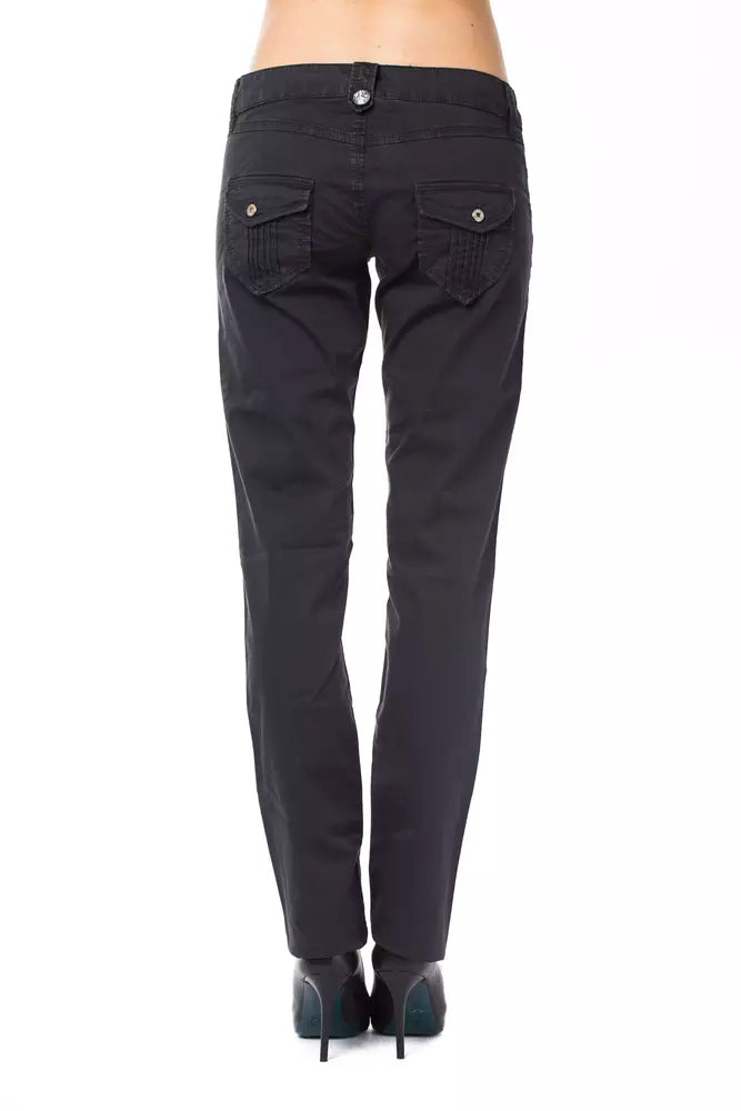 Blue Cotton Women Pant - ventzia